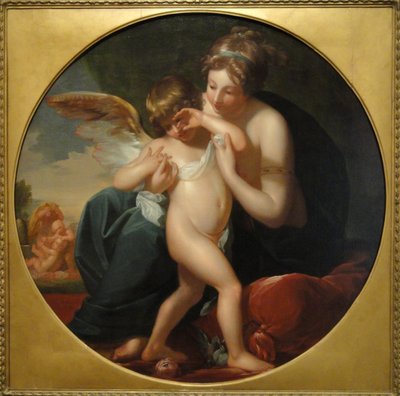 Cupido, picado por una abeja, es consolado por su madre de Benjamin West